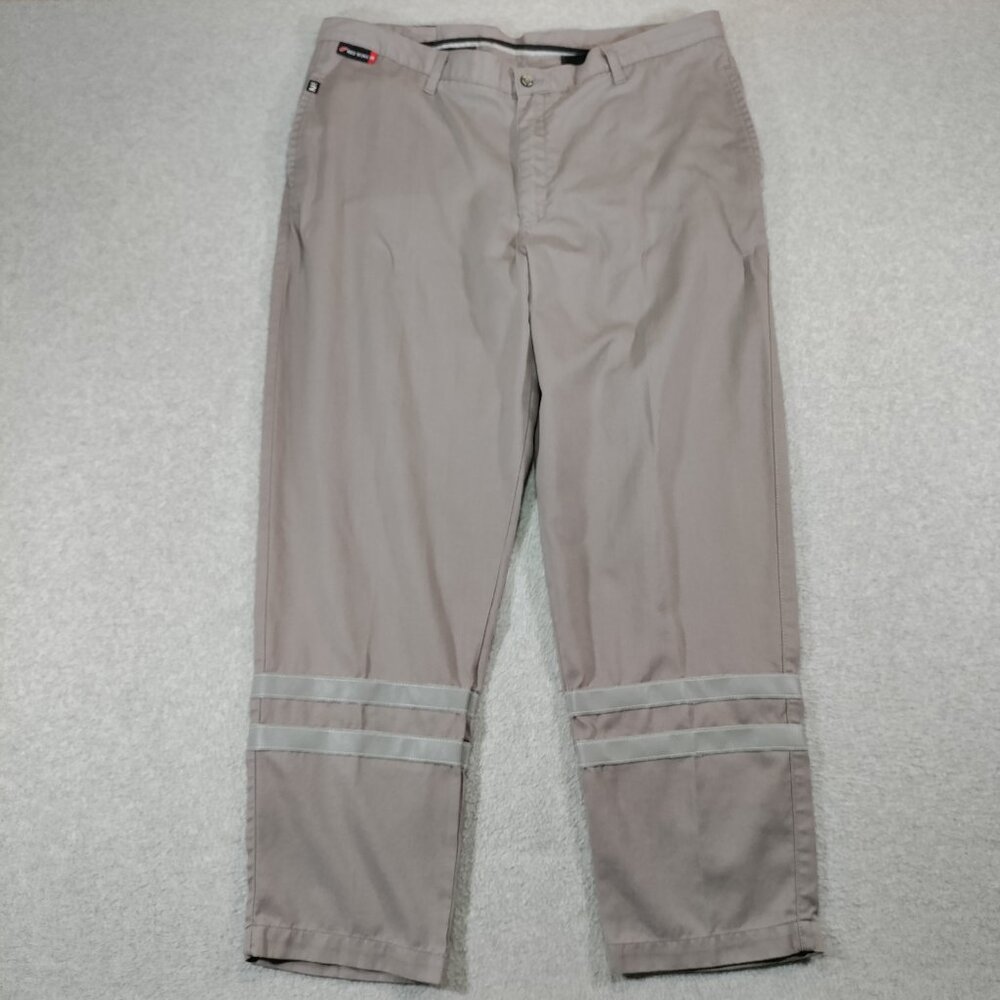 Red Wing FR Pants Mens 42x30 Gray Reflective Bands Tencel Aramid NFPA 2112 HR2